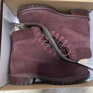 Burgundy Timberland Boots